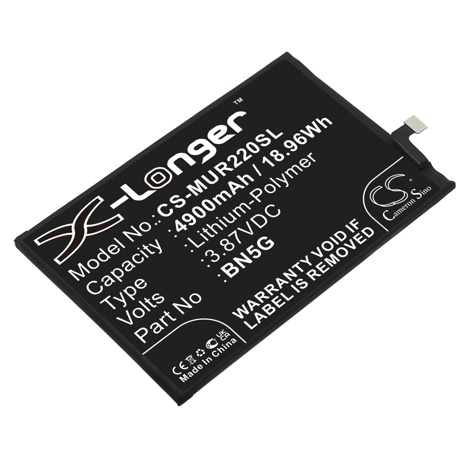 Li-Polymer Battery fits Redmi, 10a, 10c 3.87V, 4900mAh / 18.96Wh Mobile & SmartPhone Cameron Sino Technology Limited