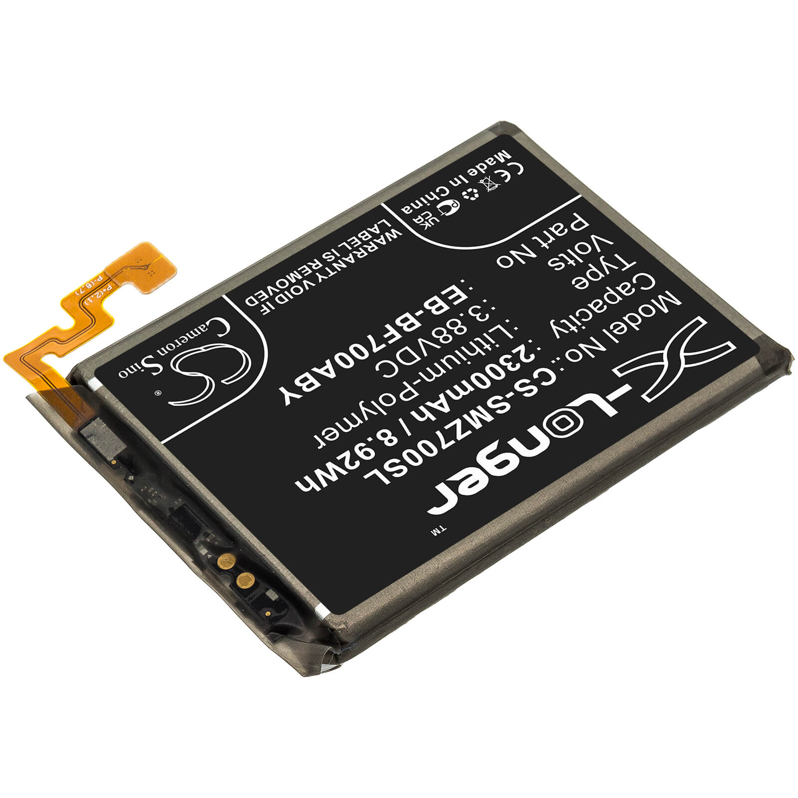 Li-Polymer Battery fits Samsung, Galaxy Z Flip, Sm-f7000 3.88V, 2300mAh / 8.92Wh Mobile & SmartPhone Cameron Sino Technology Limited