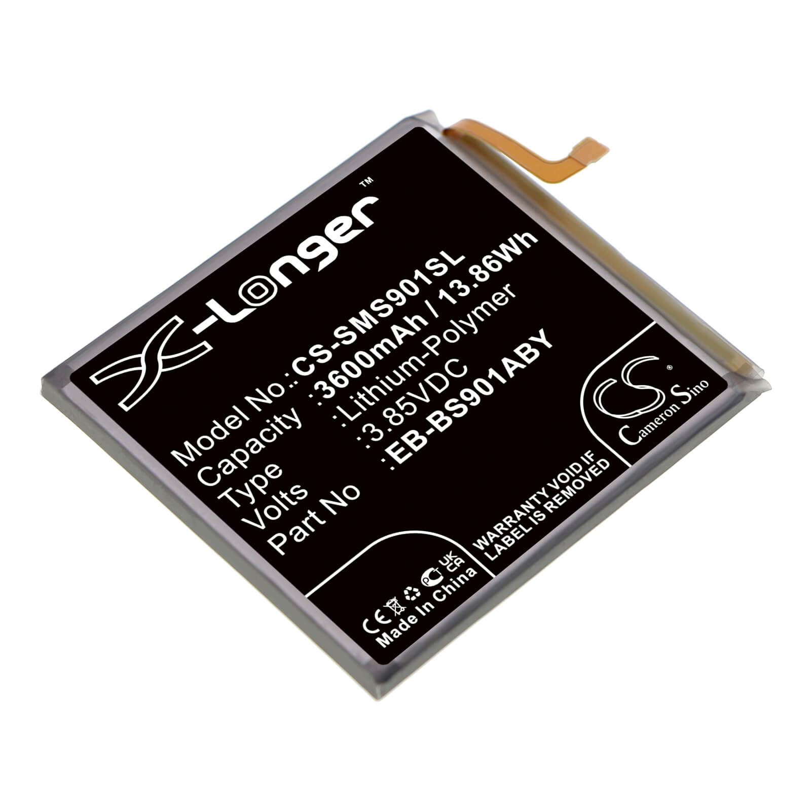 Li-Polymer Battery fits Samsung, Galaxy S22 5g, Sm-s9010 3.85V, 3600mAh / 13.86Wh Mobile & SmartPhone Cameron Sino Technology Limited
