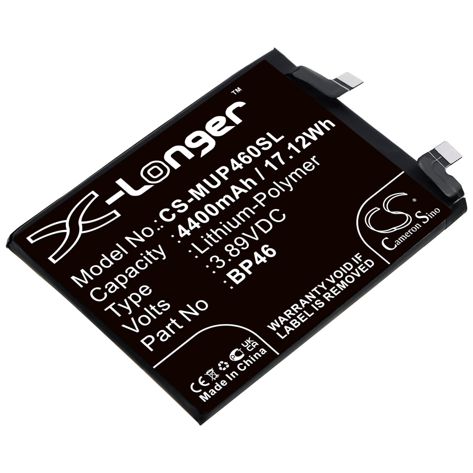Li-Polymer Battery fits Xiaomi, 2201123c, 2201123g 3.89V, 4400mAh / 17.12Wh Mobile & SmartPhone Cameron Sino Technology Limited