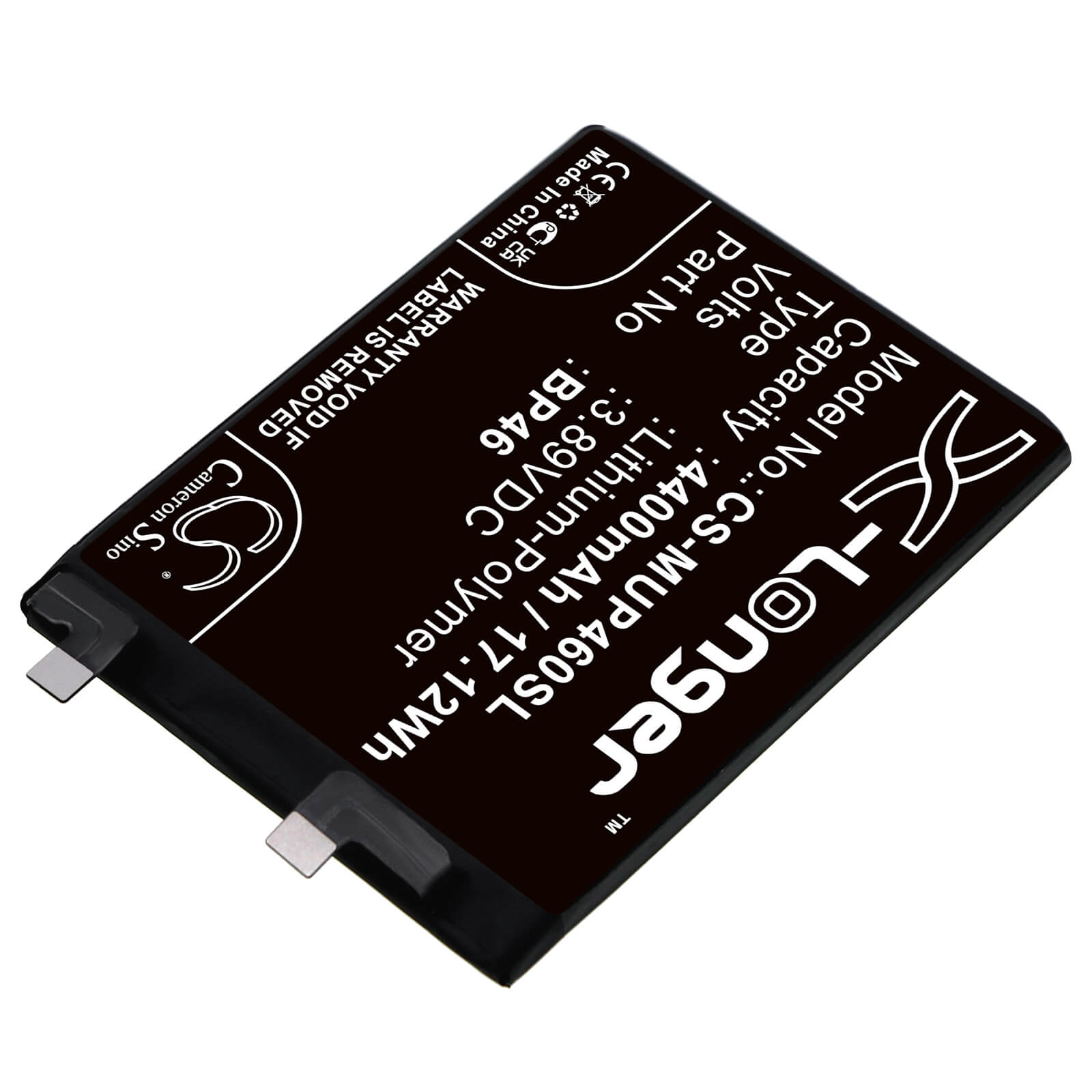 Li-Polymer Battery fits Xiaomi, 2201123c, 2201123g 3.89V, 4400mAh / 17.12Wh Mobile & SmartPhone Cameron Sino Technology Limited