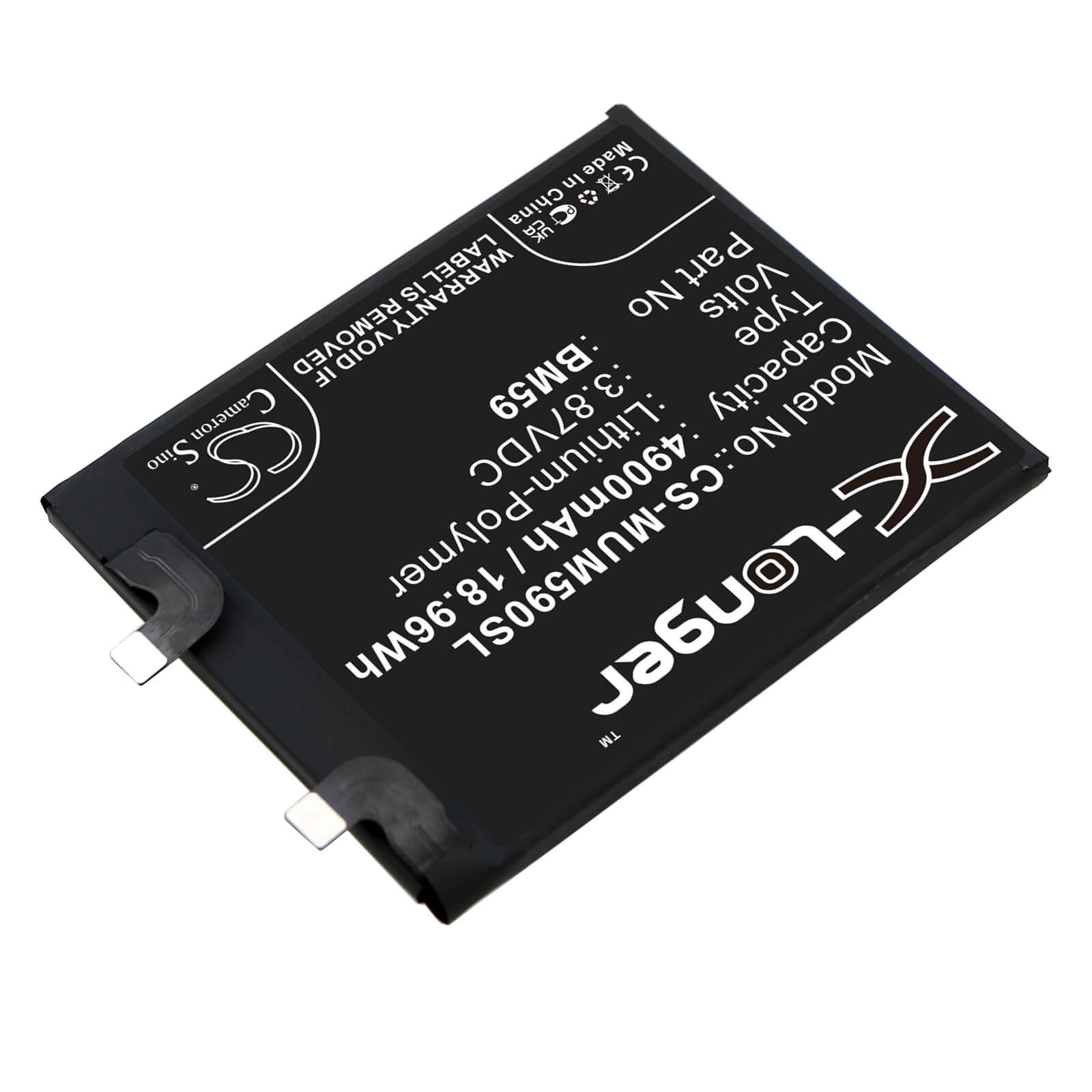 Li-Polymer Battery fits Xiaomi, 11t, 21081111rg 3.87V, 4900mAh / 18.96Wh Mobile & SmartPhone Cameron Sino Technology Limited