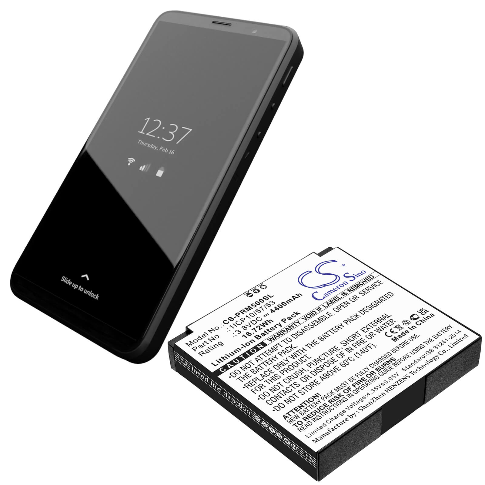 Li-ion Battery fits Purism, Librem 5 3.8V, 4400mAh / 16.72Wh Cameron Sino Technology Limited