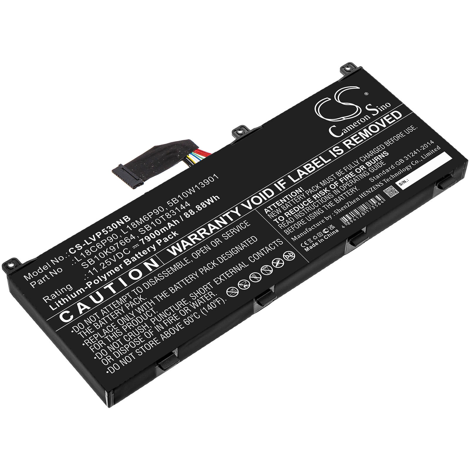 Li-Polymer Battery fits Lenovo, Thinkpad P53, Thinkpad P53 20qna00tcd 11.25V, 7900mAh / 88.88Wh Notebook & Laptop Cameron Sino Technology Limited