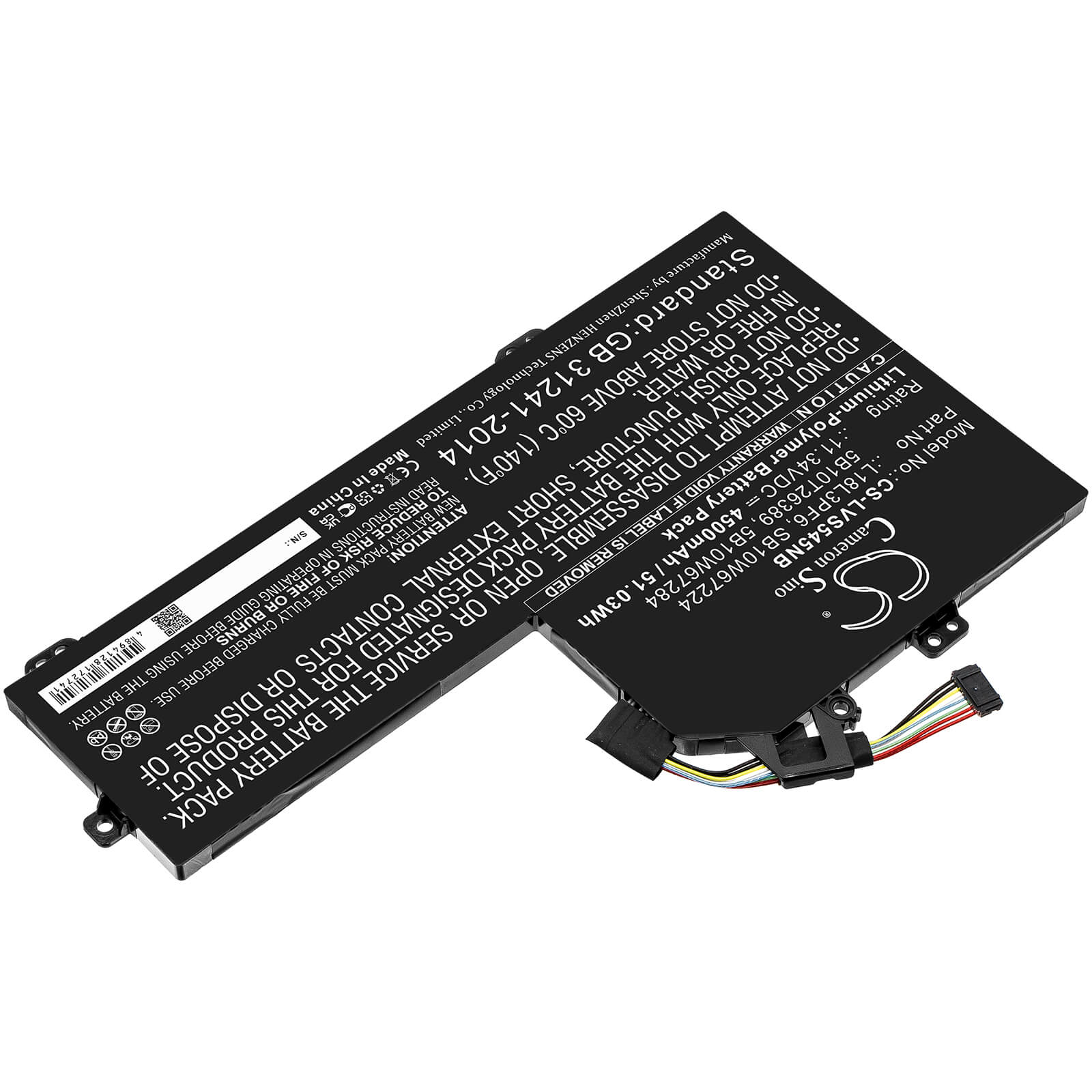 Li-Polymer Battery fits Lenovo, Ideapad S540-15iwl, Ideapad S540-15iwl Gtx 11.34V, 4500mAh / 51.03Wh Notebook & Laptop Cameron Sino Technology Limited
