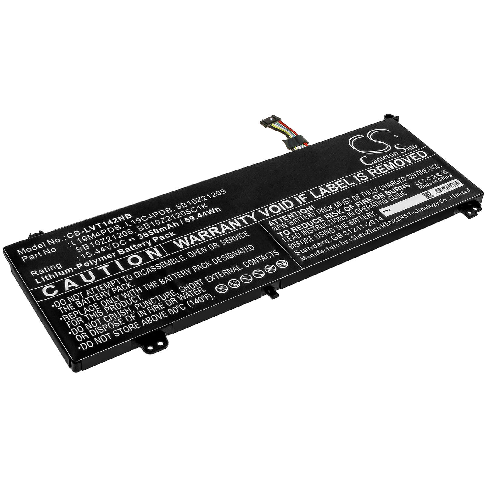 Li-Polymer Battery fits Lenovo, Thinkbook 14 2021, Thinkbook 14 2021 15.44V, 3850mAh / 59.44Wh Notebook & Laptop Cameron Sino Technology Limited