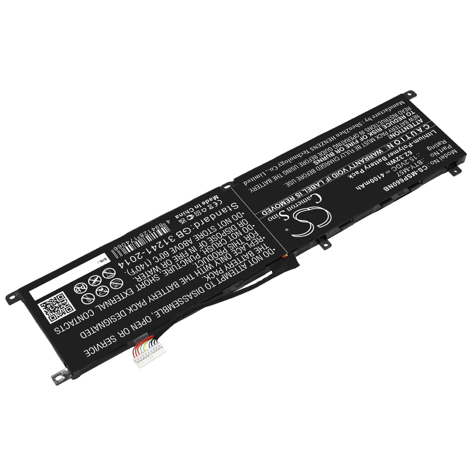 Li-Polymer Battery fits Msi, Gp66, Gp76 15.2V, 4100mAh / 62.32Wh Notebook & Laptop Cameron Sino Technology Limited