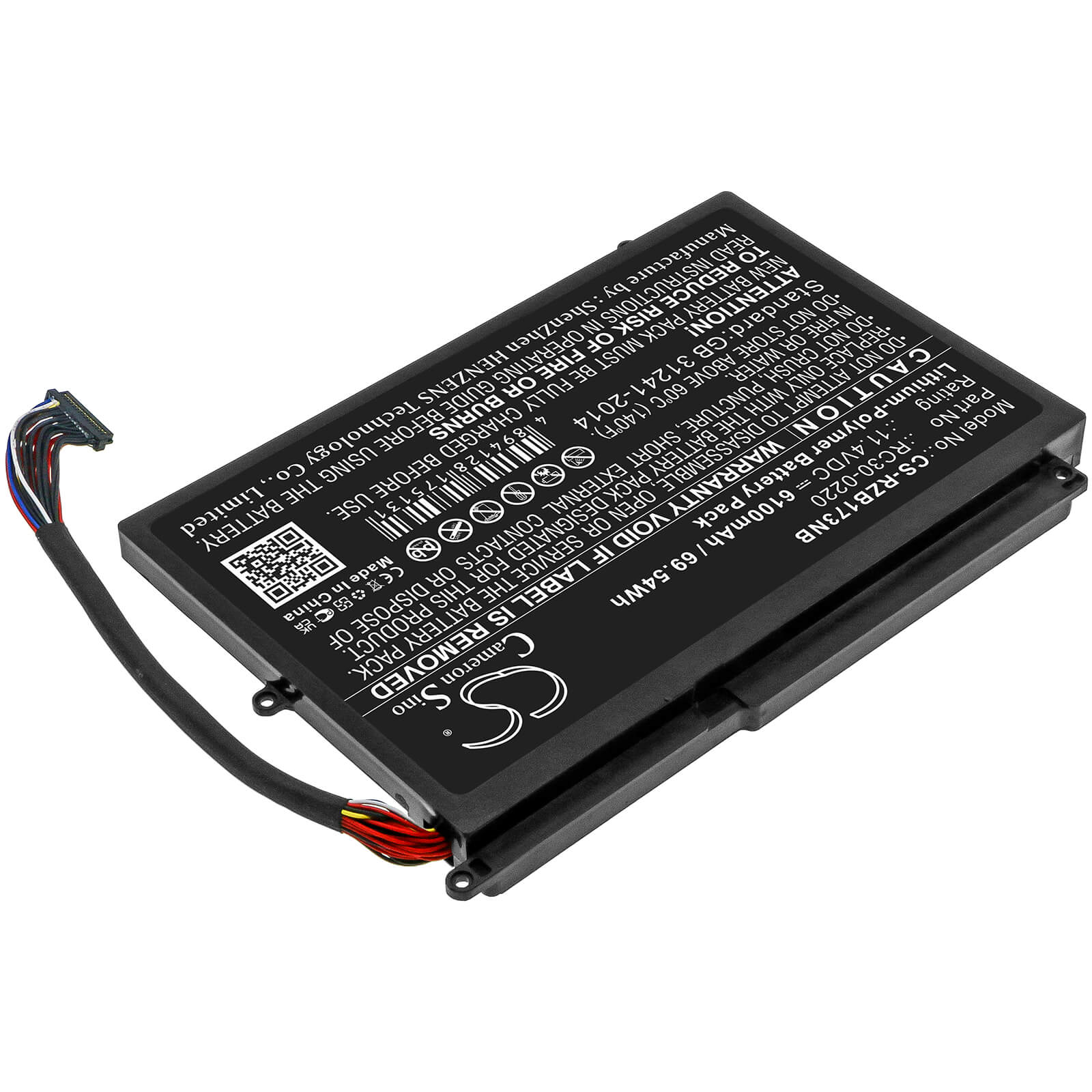 Li-Polymer Battery fits Razer, Blade Pro 17 2019 4k Uhd, Blade Pro 17 2019 Full Hd 11.4V, 6100mAh / 69.54Wh Notebook & Laptop Cameron Sino Technology Limited