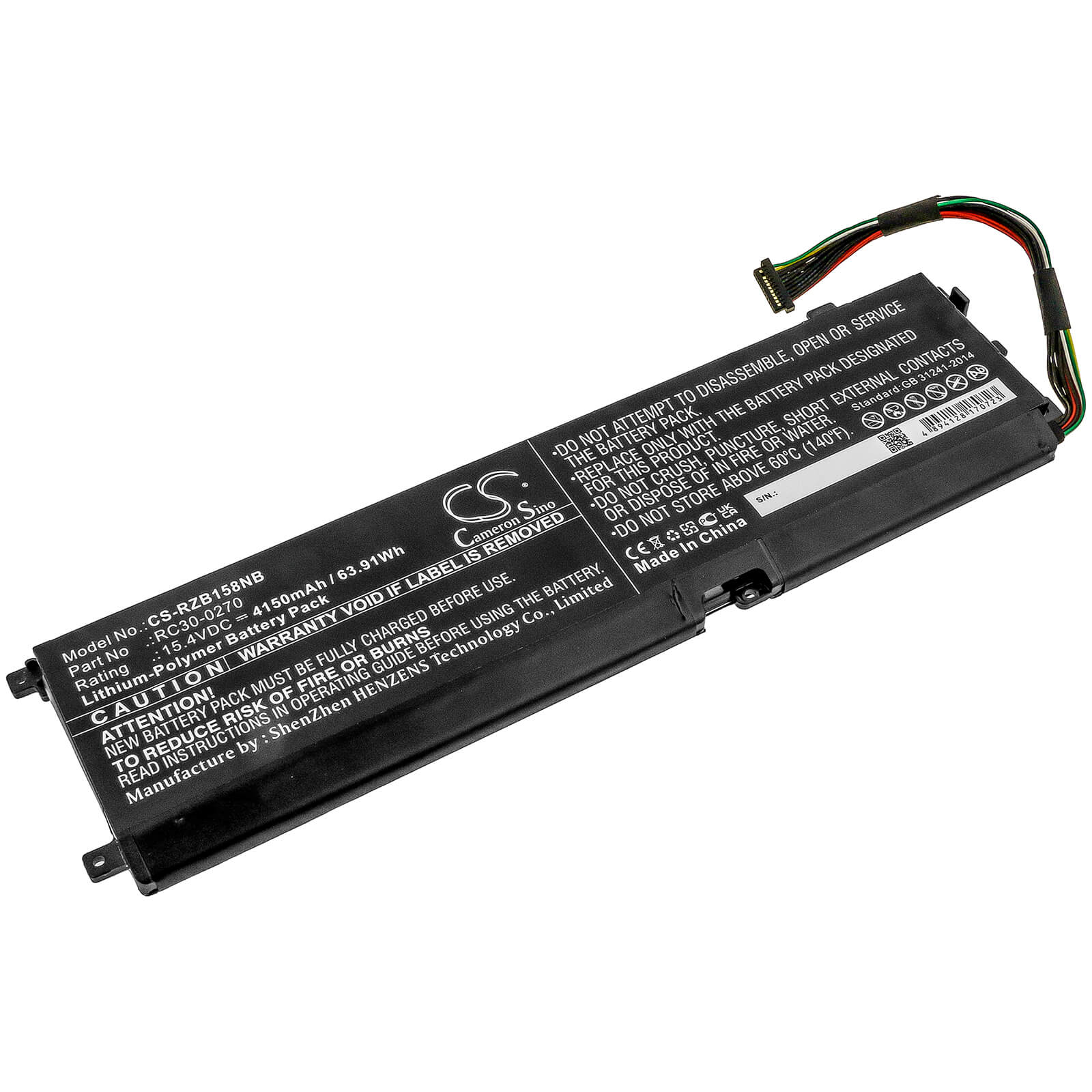 Li-Polymer Battery fits Razer, Blade 15 Base, Blade 15 Base 2018 Gtx 1660 Ti 15.4V, 4150mAh / 63.91Wh Notebook & Laptop Cameron Sino Technology Limited