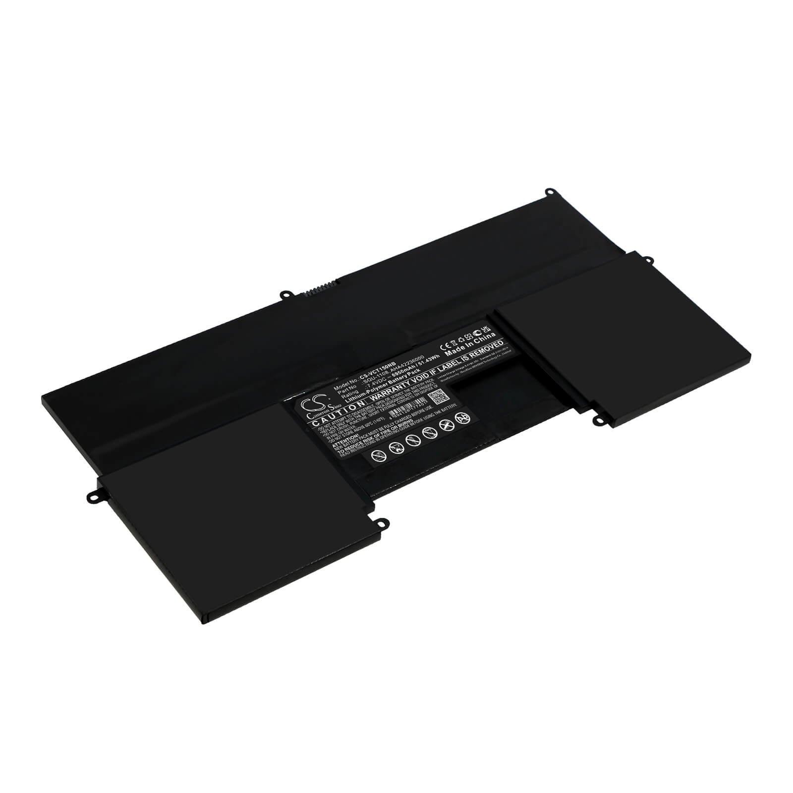 Li-Polymer Battery fits Vizio, Ct15, Ct15-a0 7.4V, 6950mAh / 51.43Wh Notebook & Laptop Cameron Sino Technology Limited