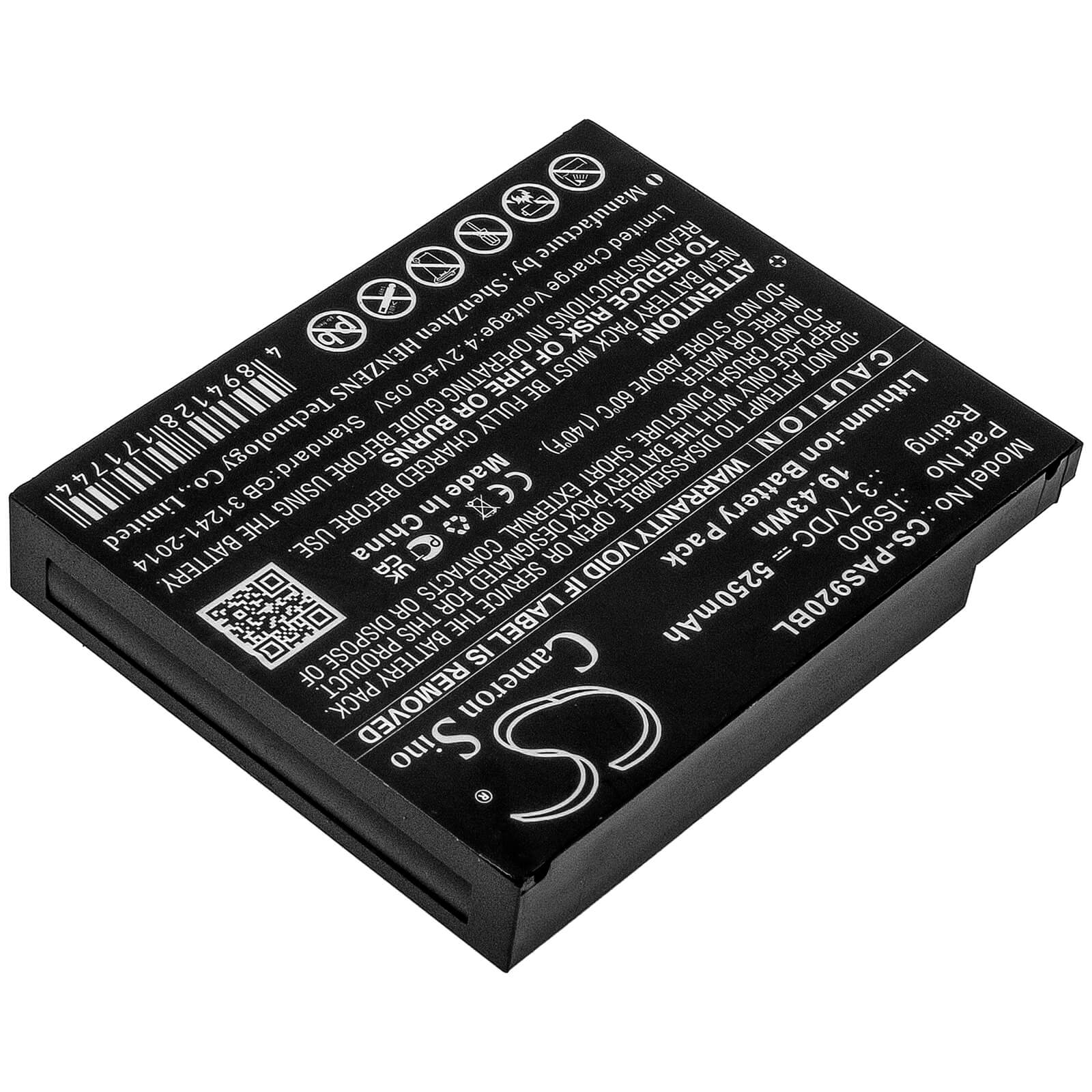 Li-ion Battery fits Pax, A920 3.7V, 5250mAh / 19.43Wh Payment Terminal Cameron Sino Technology Limited