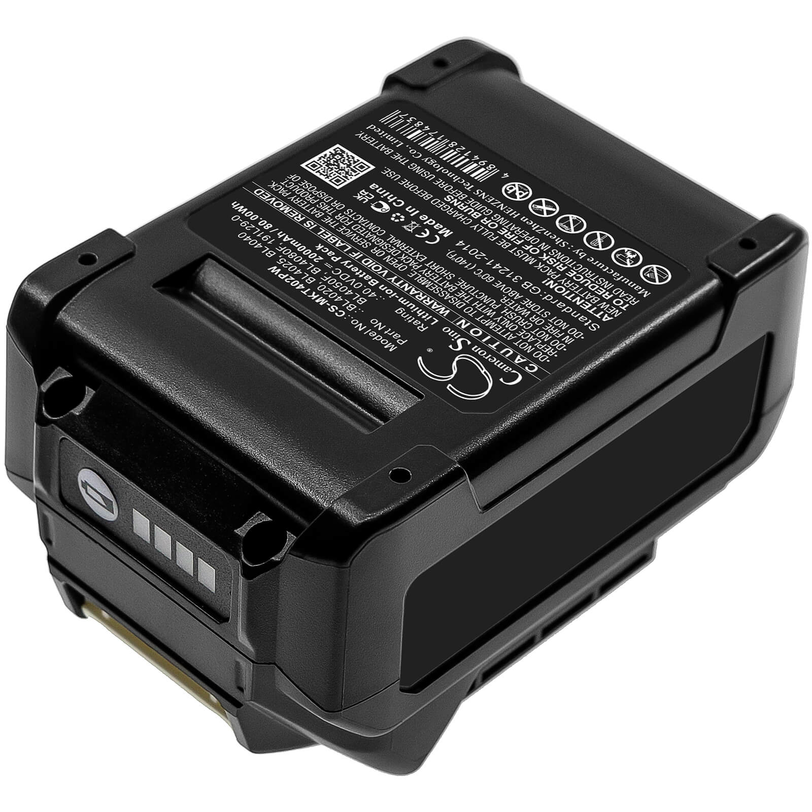 Li-ion Battery fits Makita, 40v Max Xgt, Cf001g 40.0V, 2000mAh / 80.00Wh Power Tools Cameron Sino Technology Limited
