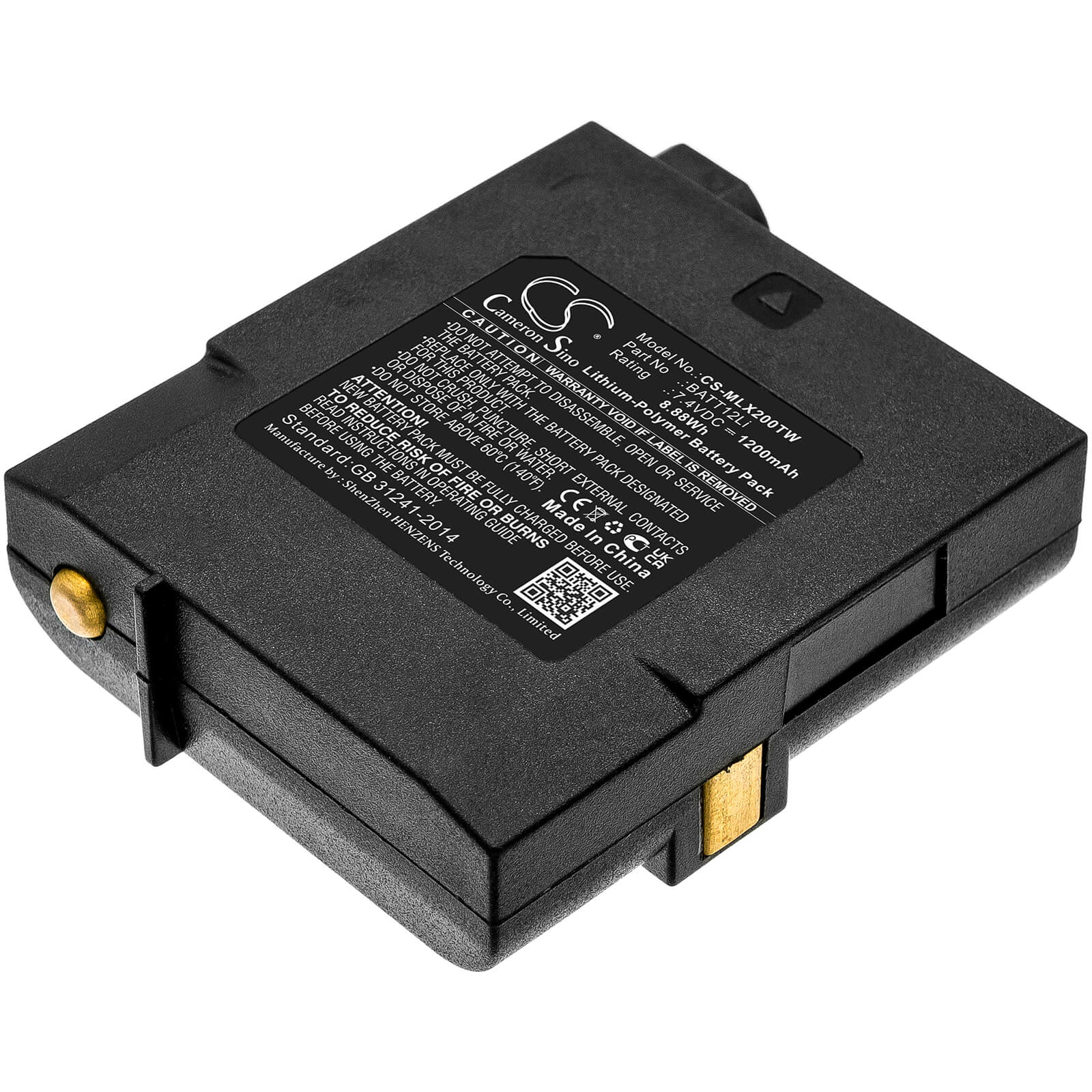 Li-Polymer Battery fits Midland, G7 Pro, Gxt2000 7.4V, 1200mAh / 8.88Wh Two-Way Radio Cameron Sino Technology Limited