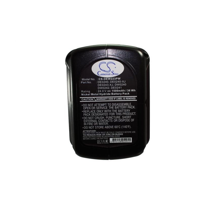 Ni-MH Battery fits Dewalt, Dc222ka, Dc222kb, Dc223ka 24.0V, 1500mAh Power Tools Cameron Sino Technology Limited