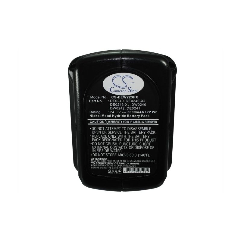 Ni-mh Battery Fits Dewalt, Dc222ka, Dc222kb, Dc223ka 24.0v, 3000mah Power Tools Cameron Sino Technology Limited