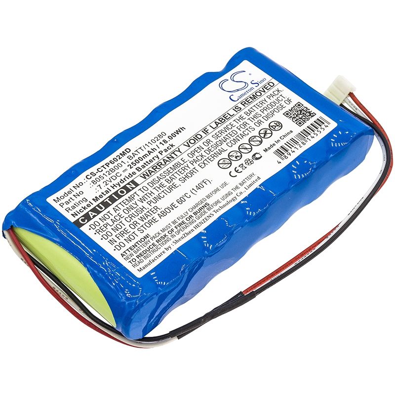Ni-MH Battery fits Criticare, 507njc Bp, 602-14, Lt Plus 7.2V, 2500mAh Medical Cameron Sino Technology Limited