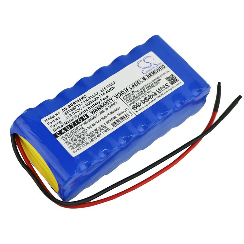 Ni-MH Battery fits Ge, Responder 1000, Responder 1100, Scp 840 18.0V, 800mAh Medical Cameron Sino Technology Limited