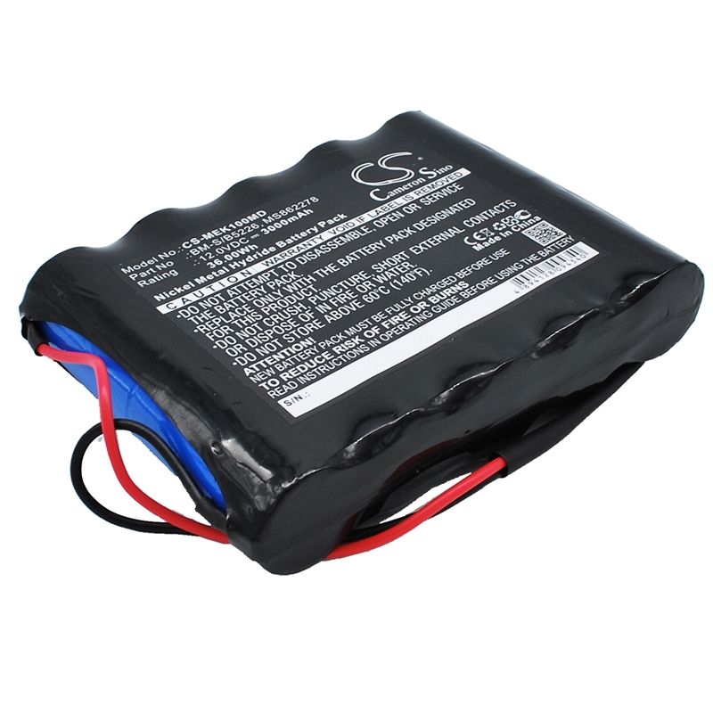 Ni-MH Battery fits Burdick, Corp Elite Ek10, Ek10, Elite 2 12.0V, 3000mAh Medical Cameron Sino Technology Limited
