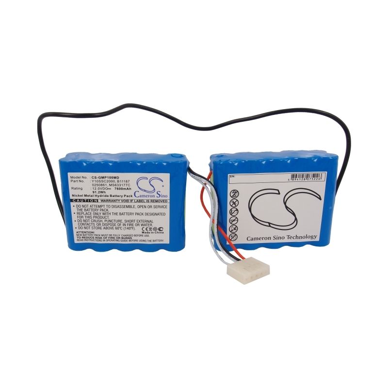 Ni-MH Battery fits Criticon, Compact T, Pro 100, Pro 1000 Vsm 12.0V, 7600mAh Medical Cameron Sino Technology Limited