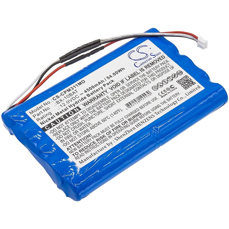 Ni-MH Battery fits Colin Medical, Press-mate Pal 3110, Press-mate Pal 3110p, 12.0V, 4500mAh Medical Cameron Sino Technology Limited
