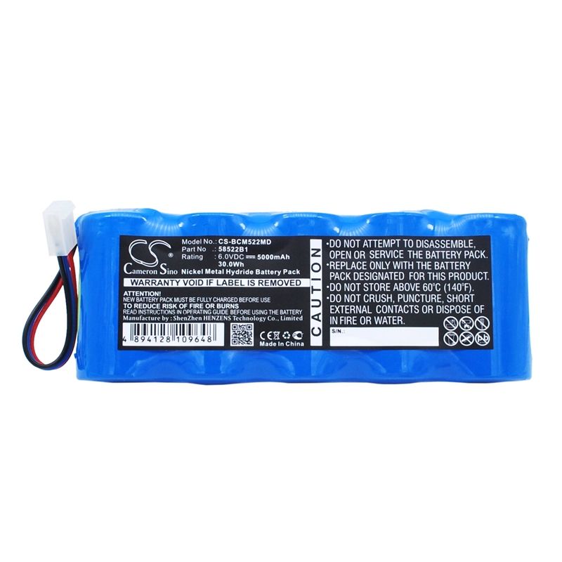 Ni-MH Battery fits Bci, 58450a1 Mini-torr Plus, 6004 Blood Pressure Monitor, 9004 Patient Monitor 6.0V, 5000mAh Medical Cameron Sino Technology Limited