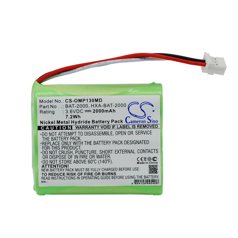 Ni-MH Battery fits Omron, Hbp-1300, Hbp-1300 Blood Pressure Monitor, 3.6V, 2000mAh Medical Cameron Sino Technology Limited