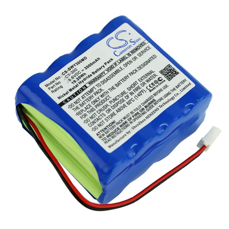 Ni-MH Battery fits Smiths, Cy-300 9.6V, 2000mAh Medical Cameron Sino Technology Limited