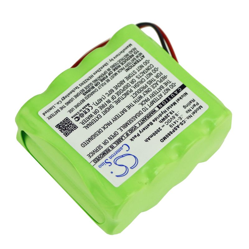 Ni-MH Battery fits Ampall, Sp-8800 Syringe Pump, Ampall 9.6V, 2000mAh Medical Cameron Sino Technology Limited