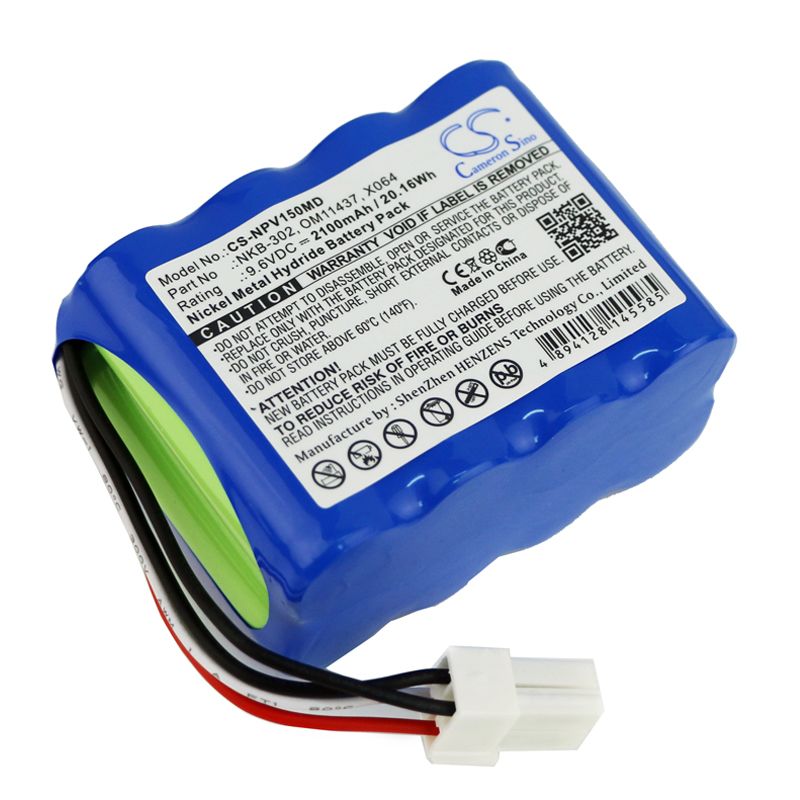 Ni-MH Battery fits Nihon Kohden, Life Scope N Opv-1500, Opv 1500 Vital Signs Monitor, 9.6V, 2100mAh Medical Cameron Sino Technology Limited