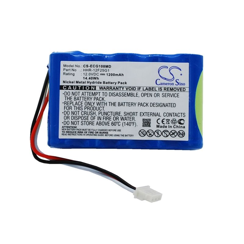 Ni-MH Battery fits Kenz Cardico, Ecg-108, Kenz Cardico 12.0V, 1200mAh Medical Cameron Sino Technology Limited