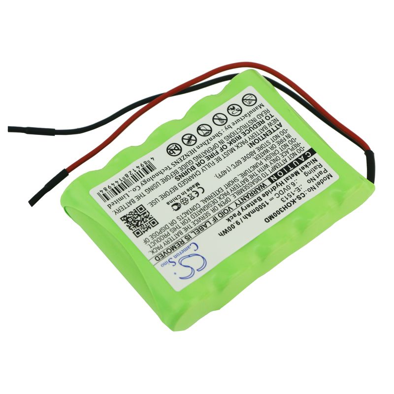 Ni-MH Battery fits Iko3, Heartmirror Ecg, Heartmirror Ekg, 6.0V, 1500mAh Medical Cameron Sino Technology Limited