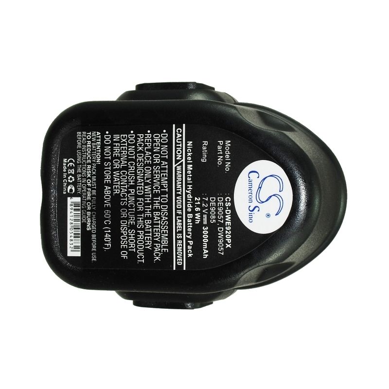 Ni-mh Battery Fits Dewalt, Dw920k, Dw920k2, Dw920k-2 7.2v, 3000mah Power Tools Cameron Sino Technology Limited