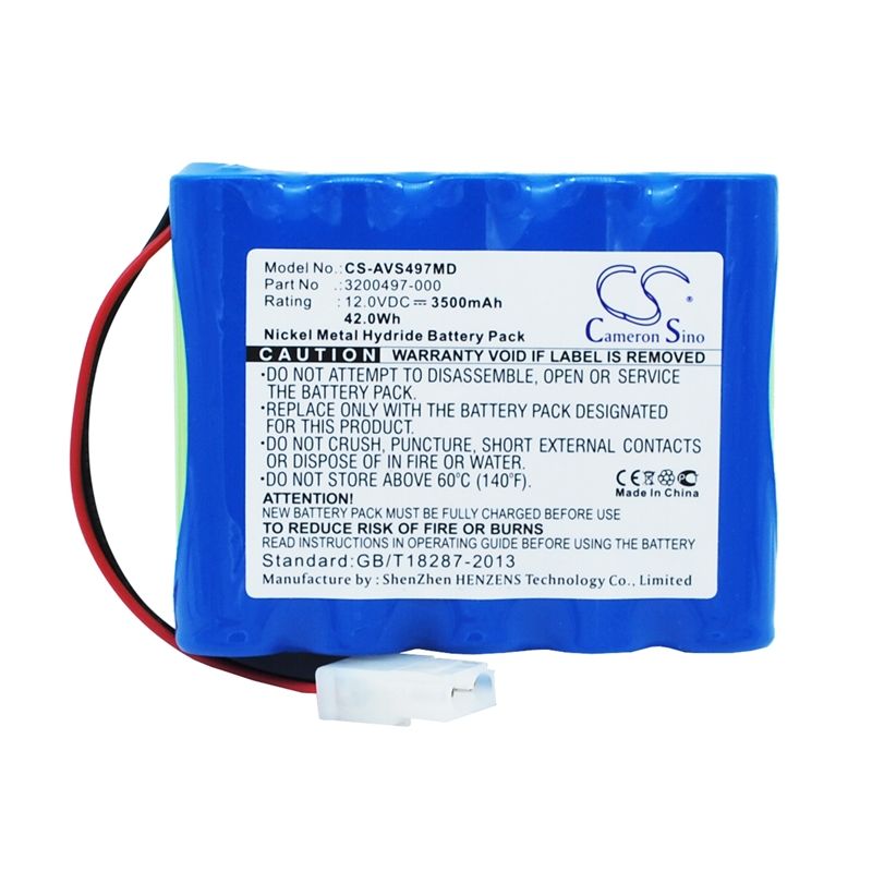 Ni-MH Battery fits Carefusion, 16048 Ventilator, Ventilator, Viasys Healthcare 12.0V, 3500mAh Medical Cameron Sino Technology Limited