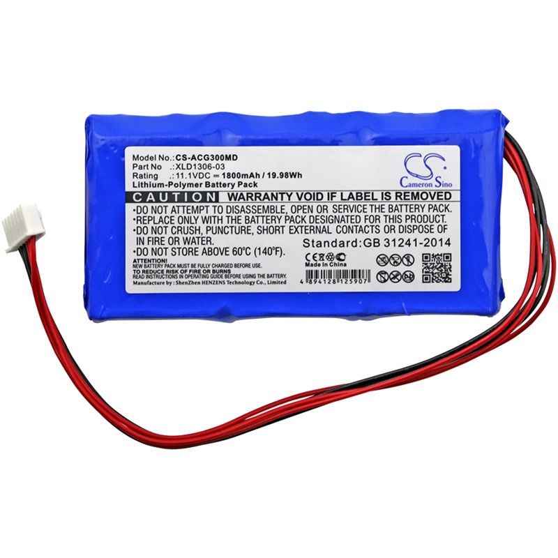 Li-Polymer Battery fits Aricon, Ecg-3d, Aricon 11.1V, 1800mAh Medical Cameron Sino Technology Limited