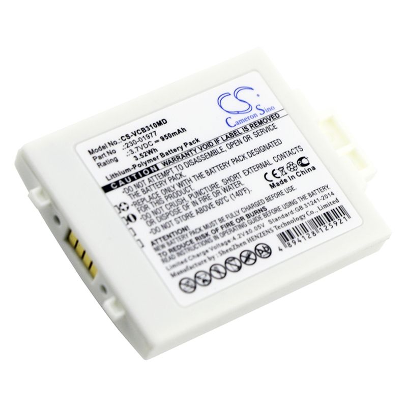 White 3.7V 950mAh Vocera, B3000e, B3000n, Communications Badge B3000 Replacement Battery Medical Cameron Sino Technology Limited