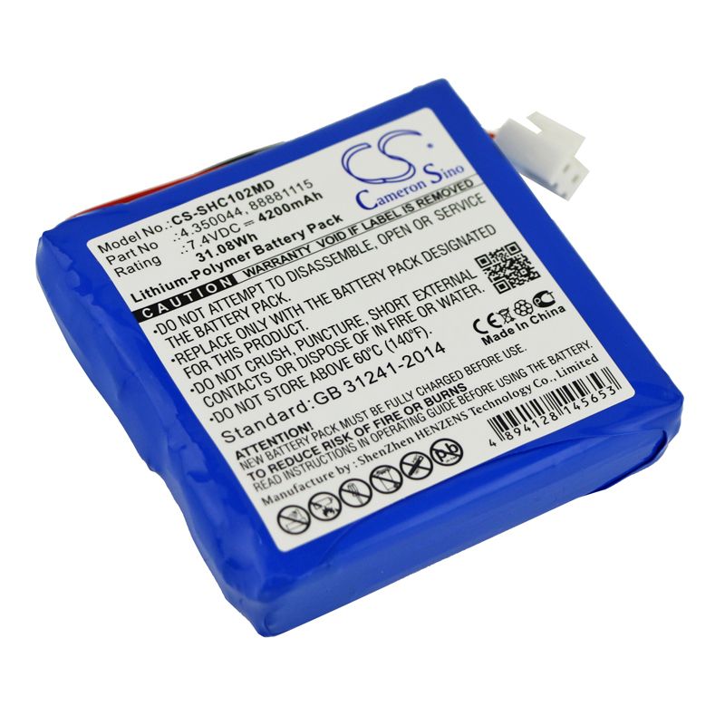 Li-Polymer Battery fits Schiller, Cardiovit At102+, Ecg At102 +, Ms-2007 7.4V, 4200mAh Medical Cameron Sino Technology Limited