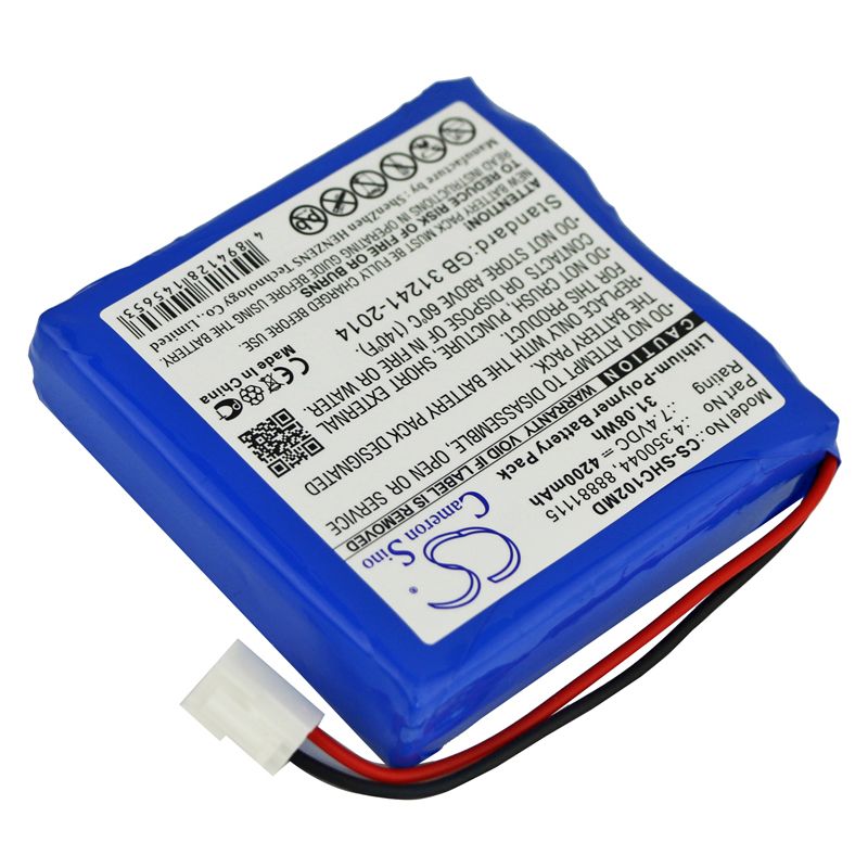 Li-Polymer Battery fits Schiller, Cardiovit At102+, Ecg At102 +, Ms-2007 7.4V, 4200mAh Medical Cameron Sino Technology Limited
