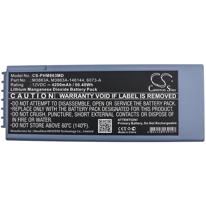 Li-MnO2 Battery fits Philips, Forerunner 2, Forerunner Fr2, Forerunner Fr2 Plus 12V, 4200mAh Medical Cameron Sino Technology Limited