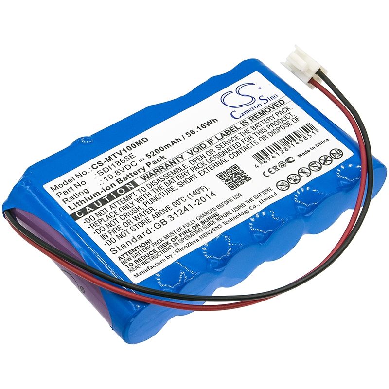 Li-ion Battery fits Mekics, Mtv 1000, Mekics 10.8V, 5200mAh Medical Cameron Sino Technology Limited