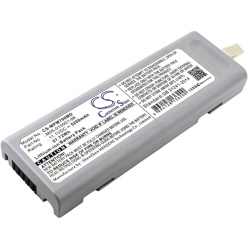 Li-ion Battery Fits Mindray, Accutor Plus, Accutor V, Accutorr Plus 11.10v, 5200mah Medical Cameron Sino Technology Limited