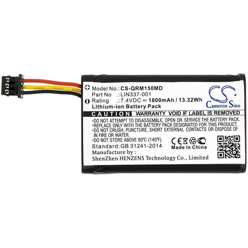 Li-ion Battery fits Q Core, 15029-000-0001, 15031-000-0001, 15032-000-0001 7.4V, 1800mAh Medical Cameron Sino Technology Limited