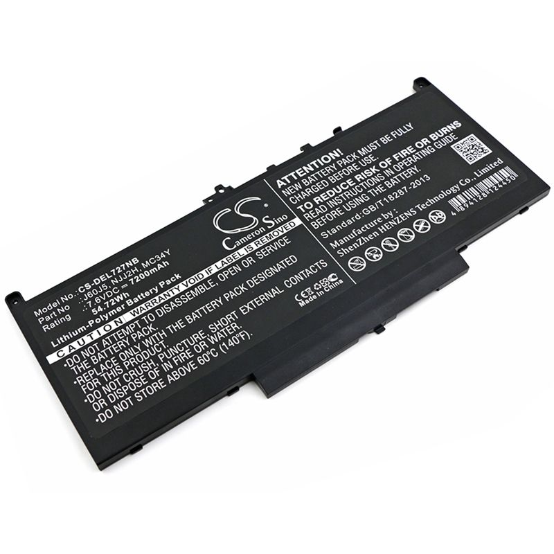 7.6v Li-polymer Battery Fits Dell, Latitude 12 E7270, Latitude 12 E7470, 7200mah Notebook & Laptop Cameron Sino Technology Limited