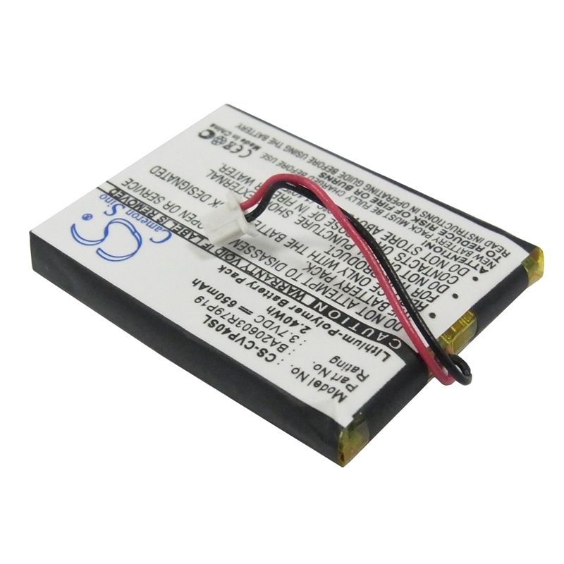 Li-Polymer Battery fits Creative, Dap-fl0040, V, V Plus 3.7V, 650mAh Media Player Cameron Sino Technology Limited