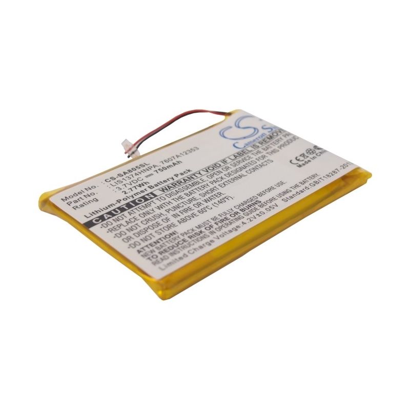 Li-Polymer Battery fits Sony, Nw-a805, Nw-a805b, Nw-a805p 3.7V, 750mAh Media Player Cameron Sino Technology Limited