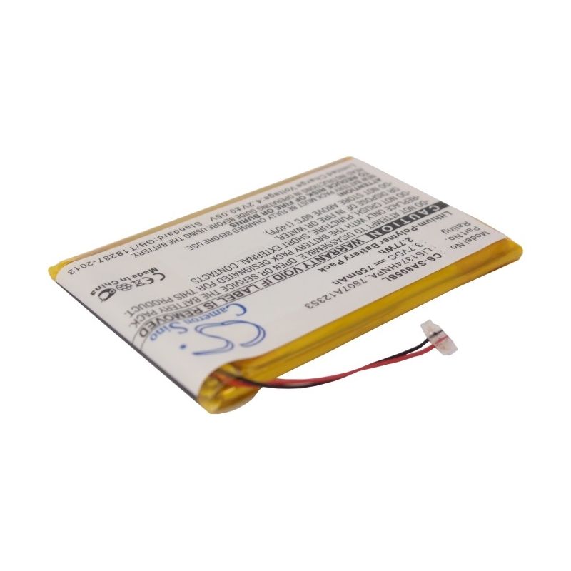 Li-Polymer Battery fits Sony, Nw-a805, Nw-a805b, Nw-a805p 3.7V, 750mAh Media Player Cameron Sino Technology Limited