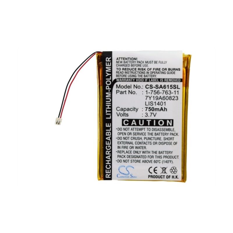 Li-polymer Battery Fits Sony, Nw-s710, Nwz-s600, Nwz-s600f 3.7v, 750mah Media Player Cameron Sino Technology Limited