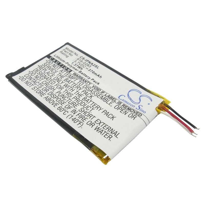 Li-Polymer Battery fits Apple, Ipod Nano G2 6gb, Ipod Nano G2 8gb, Ipod Nano Ma426ll/a 3.7V, 370mAh Computer Cameron Sino Technology Limited