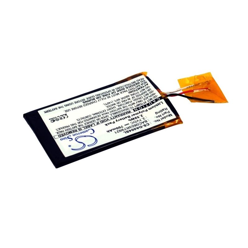 Li-Polymer Battery fits Creative, Zen Wav, Creative 3.7V, 700mAh Media Player Cameron Sino Technology Limited