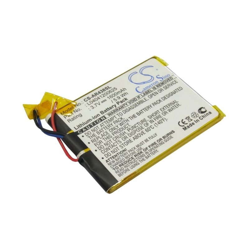 Li-Polymer Battery fits Archos, 43 Internet Tablet, 8300, A43it 3.7V, 1600mAh Media Player Cameron Sino Technology Limited