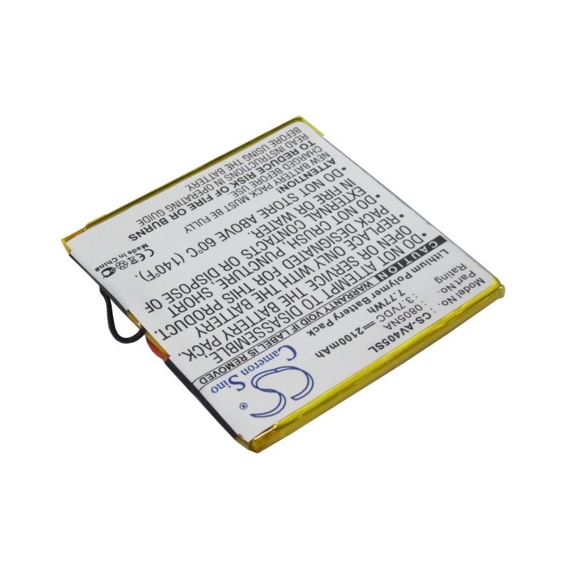 Li-Polymer Battery fits Archos, Av405, Av405 Protable Media Player 2gb, Av405 Protable Media Player 4gb 3.7V, 2100mAh Computer Cameron Sino Technology Limited (Suspended)